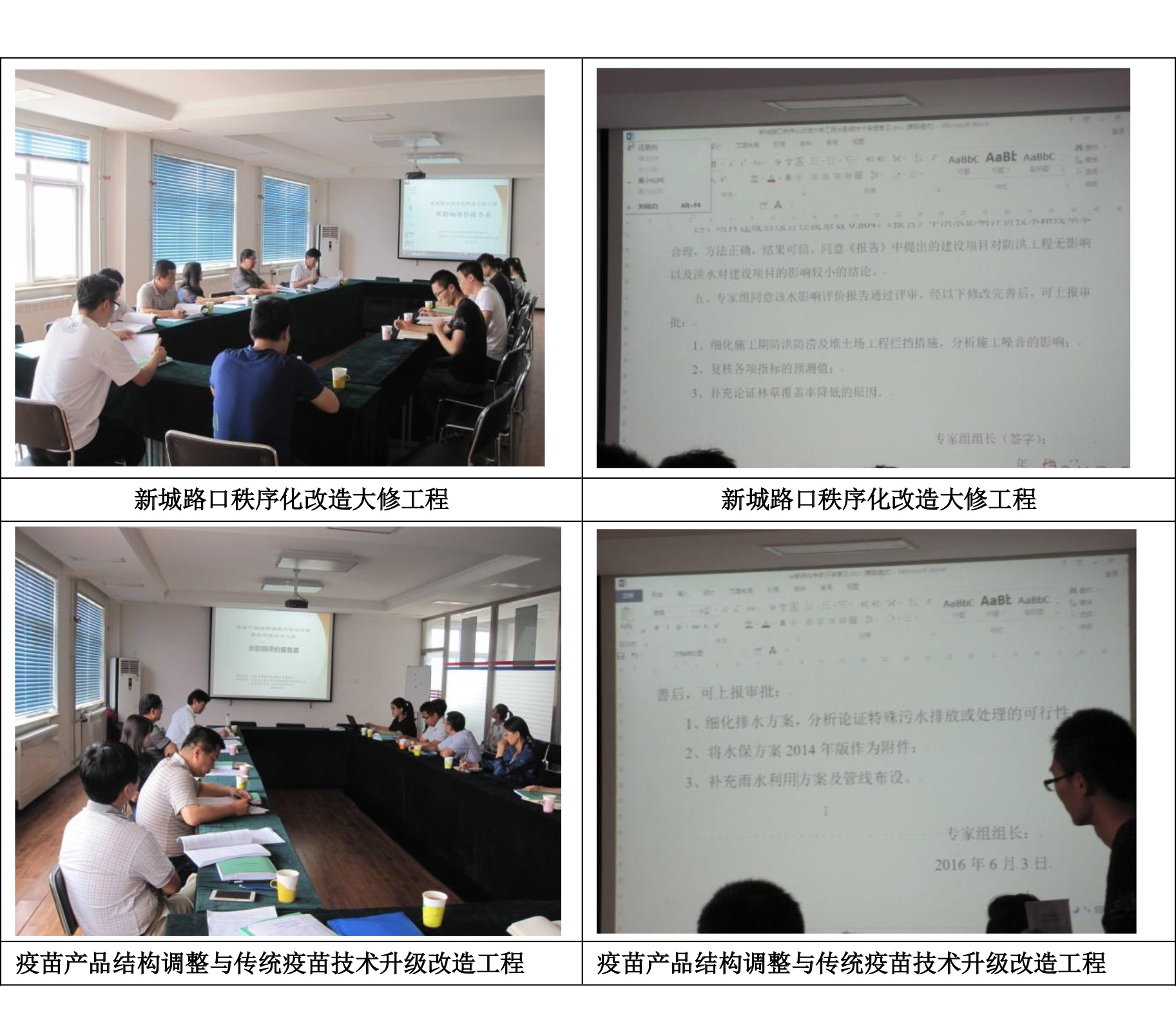 庆祝&ldquo;疫苗产品结构调整与传统疫苗技术升级改造工程&rdquo;和&ldquo;新城路口秩序化改造大修工程&rdquo;水影响评价报告通过技