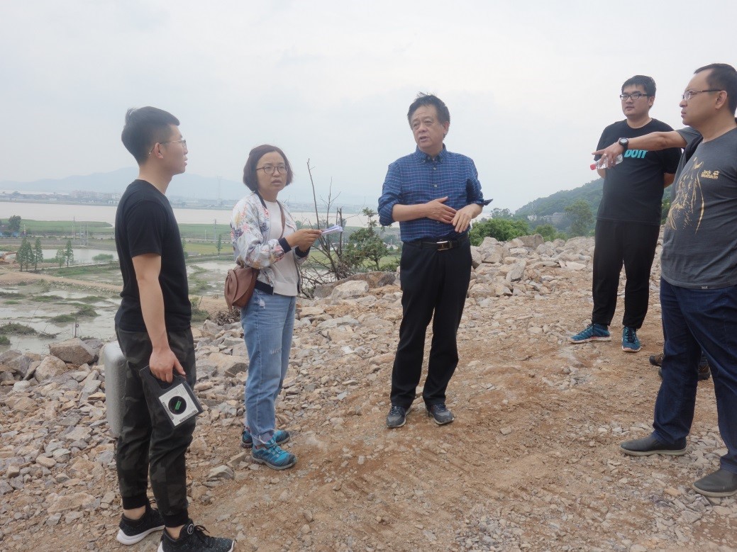 我公司赴浙江省勘查瑞安市人文公园水土保持生态治理项目现场